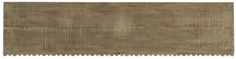 Hooker Furniture German Silver Console Credenza With Mango Wood, Textured Panels, Soft-Close Doors & Ventilated Back - Elegant Storage Solution 5637-85001-SLV