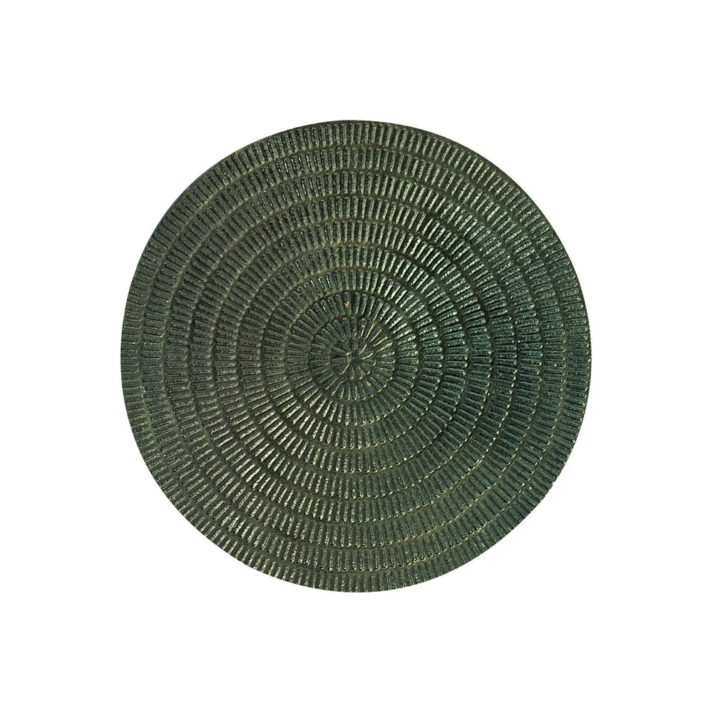 Bernhardt Bernhardt Sculptural Calla Round Chairside Table In Chiseled Antique Brass — Patterned Top, Durable Cast Aluminum Finish 375167