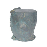 Christopher Knight Home® - Noble House - Pratchett Owl Garden Stool, Lightweight Concrete, Gold Patina Finish