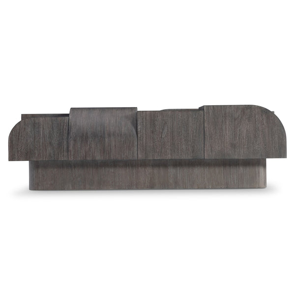 Bernhardt Bernhardt Basi Multilevel Mahogany Cocktail Table With Bracken Finish, Sculptural Plinth Base On Casters 347017