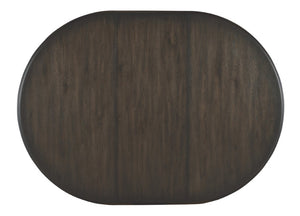 Hooker Furniture Retreat Pole Rattan Dining Table With 20" Extendable Leaf, Dune Oak Veneer, Coastal Style Appeal Dark Wood 6950-75201-99