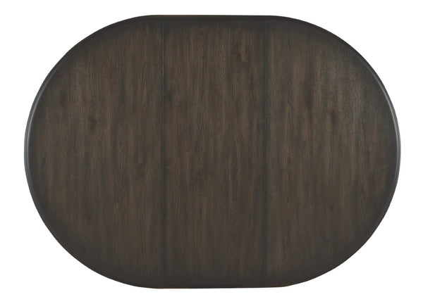 Hooker Furniture Retreat Pole Rattan Dining Table With 20" Extendable Leaf, Dune Oak Veneer, Coastal Style Appeal Dark Wood 6950-75201-99