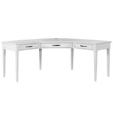 Parker House Shoreham - Effortless White Boomerang Desk Effortless White Acacia Solids / Birch Veneers SHO#498D-EFW