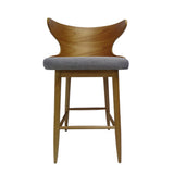 Christopher Knight Home® - Noble House - Kamryn Mid Century Modern Fabric Barstools (Set of 2)