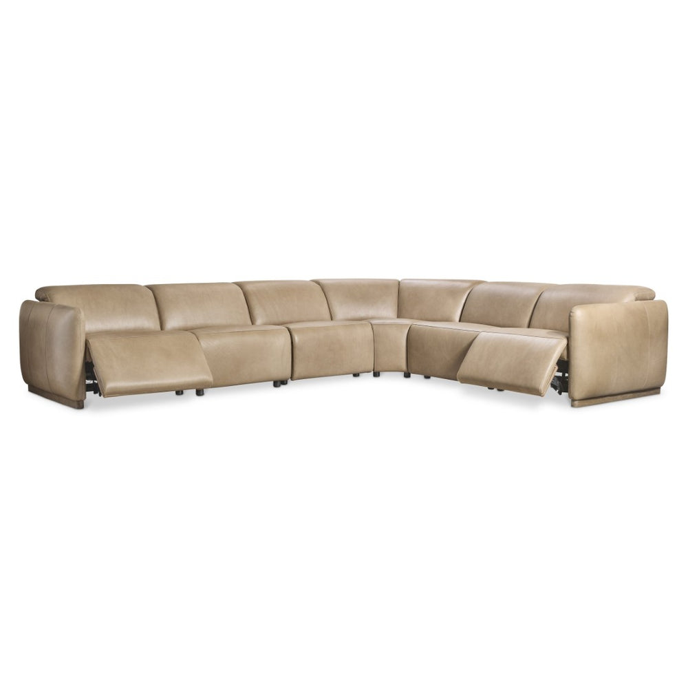 Bernhardt Bernhardt Alta Modular Leather Power Reclining Sectional for Modern Living Rooms K2300