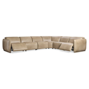 Bernhardt Bernhardt Alta Modular Leather Power Reclining Sectional for Modern Living Rooms K2300