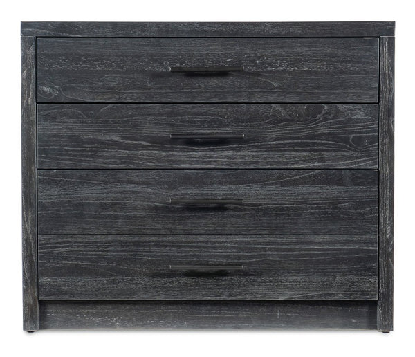 Hooker Furniture Commerce Mindi Veneer Lateral File Cabinet In Black Wood Grain With Charcoal Bar Pulls, Pendaflex-Compatible, Smooth-Operation Storage For Home Or Office 5899-10466-89