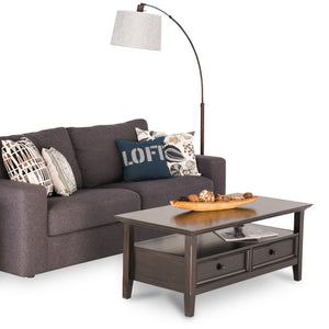 English Elm Amherst Coffee Table - Handcrafted Solid Pine In Hickory Brown With Elegant Storage & Timeless Style B136P159425