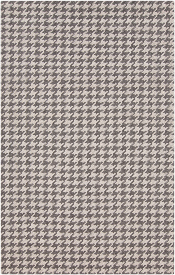 Surya Jigsaw 2' X 3' Handmade Wool Rug - Modern Decor, Durable Weave, No Pile, Spot Clean, Warranty Included Charcoal Wool Jig1000-811