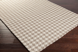 Surya Jigsaw 2' X 3' Handmade Wool Rug - Modern Decor, Durable Weave, No Pile, Spot Clean, Warranty Included White Wool Jig1001-811