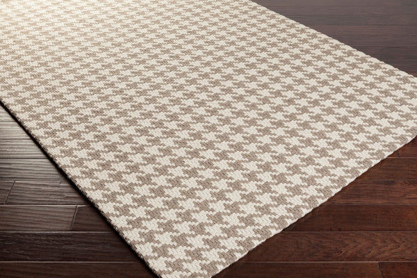 Surya Jigsaw 2' X 3' Handmade Wool Rug - Modern Decor, Durable Weave, No Pile, Spot Clean, Warranty Included White Wool Jig1001-811
