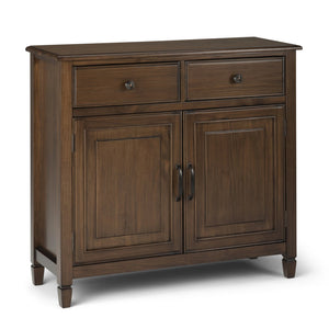 English Elm Connaught Solid Wood Entryway Storage Cabinet - Rustic Brown Charm For Stylish Home Organization B136P158529
