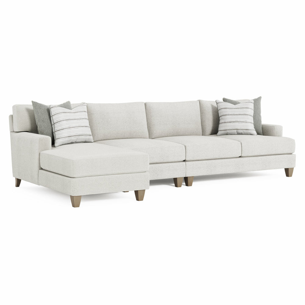 Bernhardt Bernhardt Mila 3-Piece Sectional With Left-Facing Chaise, Deep Plush Seating, Tapered Legs, Made-To-Order K1984