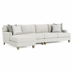 Bernhardt Bernhardt Mila 3-Piece Sectional With Left-Facing Chaise, Deep Plush Seating, Tapered Legs, Made-To-Order K1984