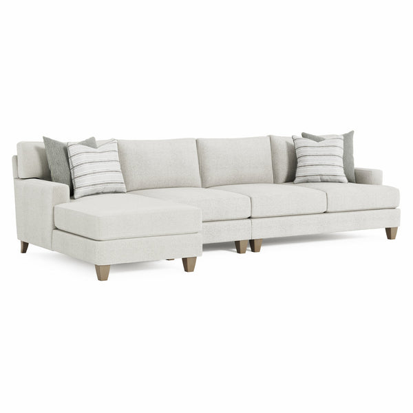 Bernhardt Bernhardt Mila 3-Piece Sectional With Left-Facing Chaise, Deep Plush Seating, Tapered Legs, Made-To-Order K1984
