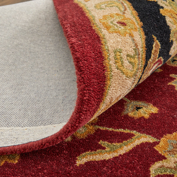 Feizy Rugs Wagner Hand Tufted Wool Oriental Rug - Durable, Stain-resistant Design Perfect For High-traffic Areas Red,Black,Gold Wool Wgr8942fredblkf00