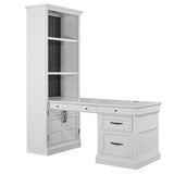 Parker House Shoreham - Effortless White 35 In. Door Bookcase Effortless White Acacia Solids / Birch Veneers SHO#435-EFW