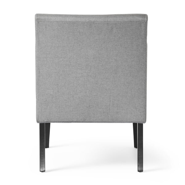 English Elm Accent Chair with Rubberwood Legs Plush Upholstered Seat for Living Room or Bedroom 57764.00GEY