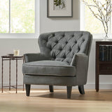 Christopher Knight Home® Tafton Tufted Club Chair in Grey Fabric - Contemporary Design