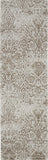 Nourison Damask DAS06 Machine Made Power-loomed Borderless Design Indoor Only Farmhouse Vintage Rug Ivory, White 100% Polyester 99446166753