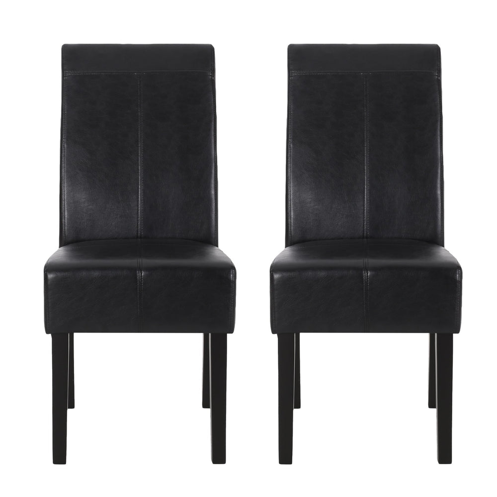English Elm Pertica Upholstered Dining Chair Set of 2 with T-stitch Detail for Modern 38541.00PUMDNT