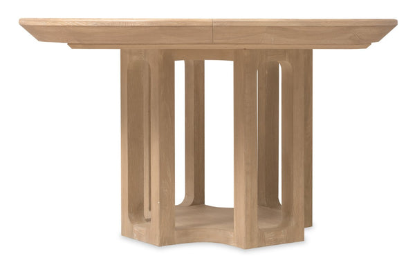 Hooker Furniture Banyon Desert Oak Round Dining Table With 18" Leaf — Solid White Oak Pedestal, Seats 4–6 6081-75201-82
