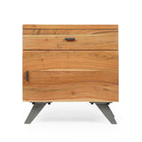 Christopher Knight Home® - Noble House - Alderbrook Mid-Century Industrial Acacia Wood Side Table, Natural and Gray