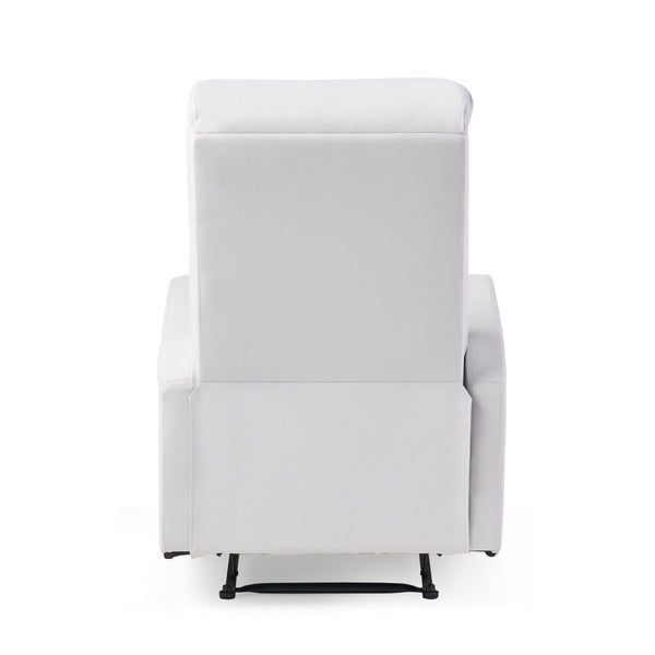 English Elm Christopher Knight Home® - RECLINER Plush PU Upholstered Push-Back Recliner with Contemporary Minimalist Design and Comfort White 57575.00WHI