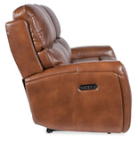 Crosby Zero Gravity Power Sofa with Power Headrest and Lumbar Brown SS741-PHZL3-080 Hooker Furniture