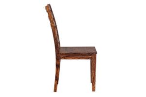 Porter Designs Porter Sonora Solid Sheesham Wood Dining Chair With Curved Back & Tapered Legs For Elegant Dining Brown Wood 07-196-02-9740