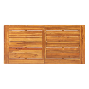 English Elm Outdoor Acacia Wood Slatted Dining Table Seats Six with Iron Base for Patio 57239.00