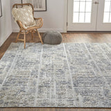 Feizy Rugs Elias Viscose/Wool Hand Loomed Casual Rug Gray/Ivory 12' x 15'