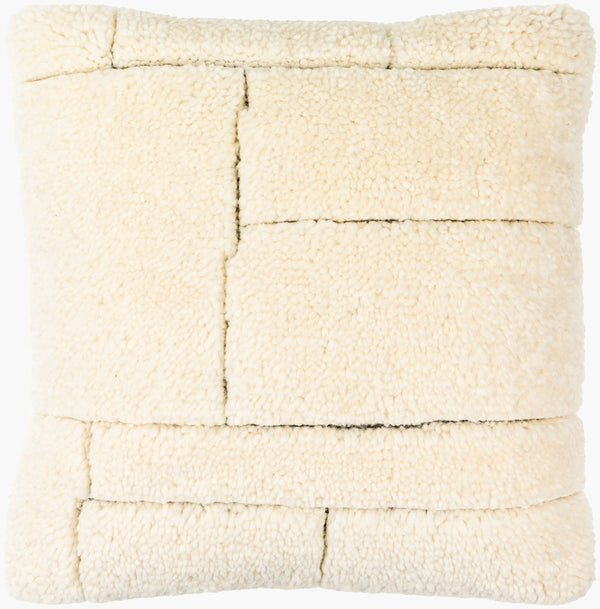 Surya Jakob 18"X18" Modern Accent Pillow – Luxurious Cotton & Wool Blend For Elegant Home Decor Upgrade Cream Wool,Cotton,Cotton Jkb001-2222