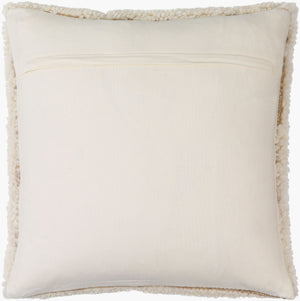 Surya Jakob 18"X18" Modern Accent Pillow – Luxurious Cotton & Wool Blend For Elegant Home Decor Upgrade Cream Wool,Cotton,Cotton Jkb002-2222p