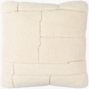 Surya Jakob 18"X18" Modern Accent Pillow – Luxurious Cotton & Wool Blend For Elegant Home Decor Upgrade Cream Wool,Cotton,Cotton Jkb002-2222p