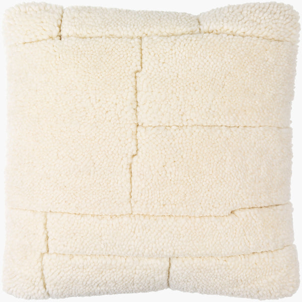 Surya Jakob 18"X18" Modern Accent Pillow – Luxurious Cotton & Wool Blend For Elegant Home Decor Upgrade Cream Wool,Cotton,Cotton Jkb002-2222p