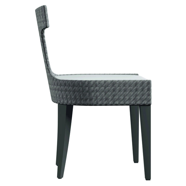 Bernhardt Bernhardt Sarasota Wicker Side Chair — Hourglass Silhouette, Herringbone Pe Wicker, Weather-Resistant Cushion X01543Q