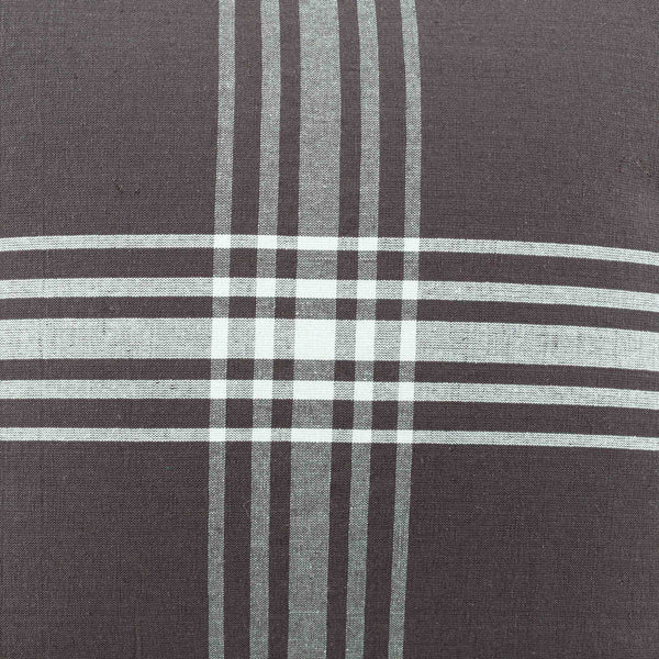 Surya Jackson Cozy Rustic 16" Pouf - Durable Cotton & Linen Design For Chic Home Decor, India-made Black Cotton,Linen,Faux Leather,Cotton,Linen,Polybeads Jkpf001-161616