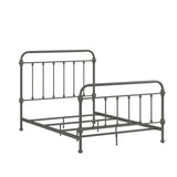 Homelegance By Top-Line Katana Antique Graceful Victorian Iron Metal Bed Grey Iron