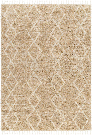 Jakarta JKT-2301 9'2" x 12' Machine Woven Rug JKT2301-9212  Beige, White Surya