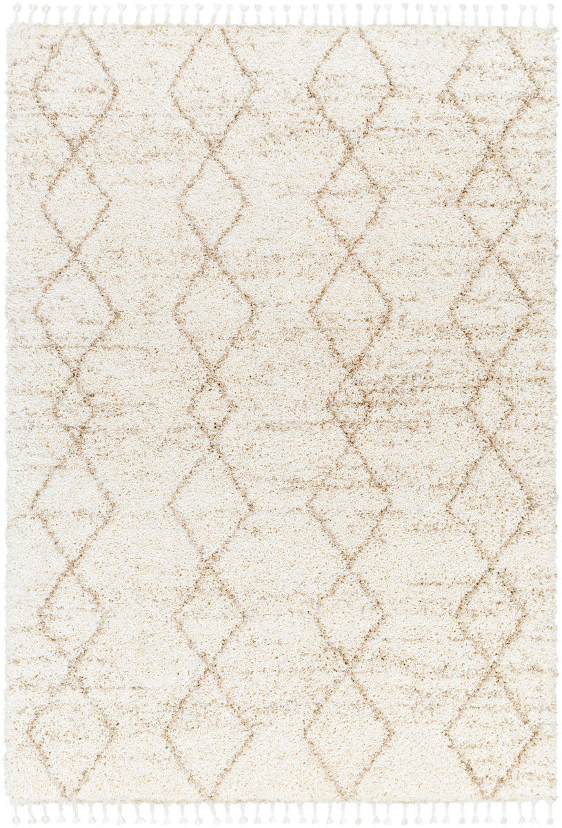 Jakarta JKT-2302 9'2" x 12' Machine Woven Rug JKT2302-9212  White, Beige Surya