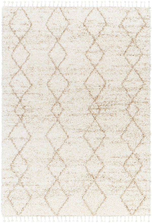 Jakarta JKT-2302 9'2" x 12' Machine Woven Rug JKT2302-9212  White, Beige Surya