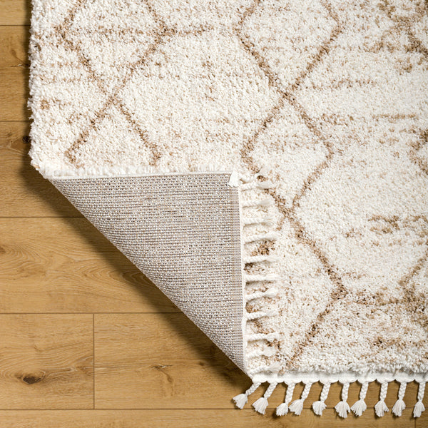 Jakarta JKT-2302 9'2" x 12' Machine Woven Rug JKT2302-9212  White, Beige Surya