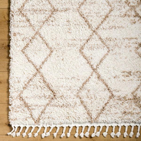 Jakarta JKT-2302 9'2" x 12' Machine Woven Rug JKT2302-9212  White, Beige Surya
