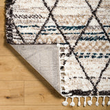 Jakarta JKT-2305 9'2" x 12' Machine Woven Rug JKT2305-9212  White, Black Surya