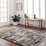 Jakarta JKT-2307 9'2" x 12' Machine Woven Rug JKT2307-9212  Gray, Black Surya