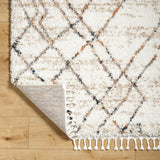 Jakarta JKT-2308 9'2" x 12' Machine Woven Rug JKT2308-9212  White, Beige Surya