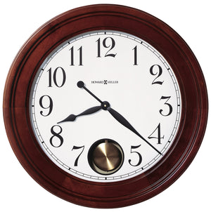 Hekman Furniture 625314 Griffith Wall Clock - Traditional Windsor Cherry Design With Antique Pendulum & Quartz Movement Windsor Cherry Griffith Wall Clock 625314