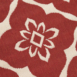 Christopher Knight Home® - Noble House - Tallevast Outdoor 7'10" X 10' Trellis Area Rug, Red and Ivory