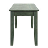 Homelegance By Top-Line Lorren Wood Dining Bench Green Rubberwood